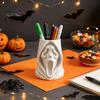 Holiday Gift for Kids Halloween Ghost Face Candy Bucket, 3D Printed Trick or Treat Snack Holder, Creative Pen Holder Spooky Screaming Desktop