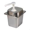 2.3L Condiment Pump Bottle for Sauces And Dressings, Manual Dispenser Kitchen Bar