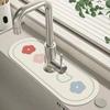 Retro Faucet Drain Pad Self-priming Kitchen Countertop Drain Mat Diatom Mud Wipeable Anti-slip Mat Absorbent Dish Drying Mat