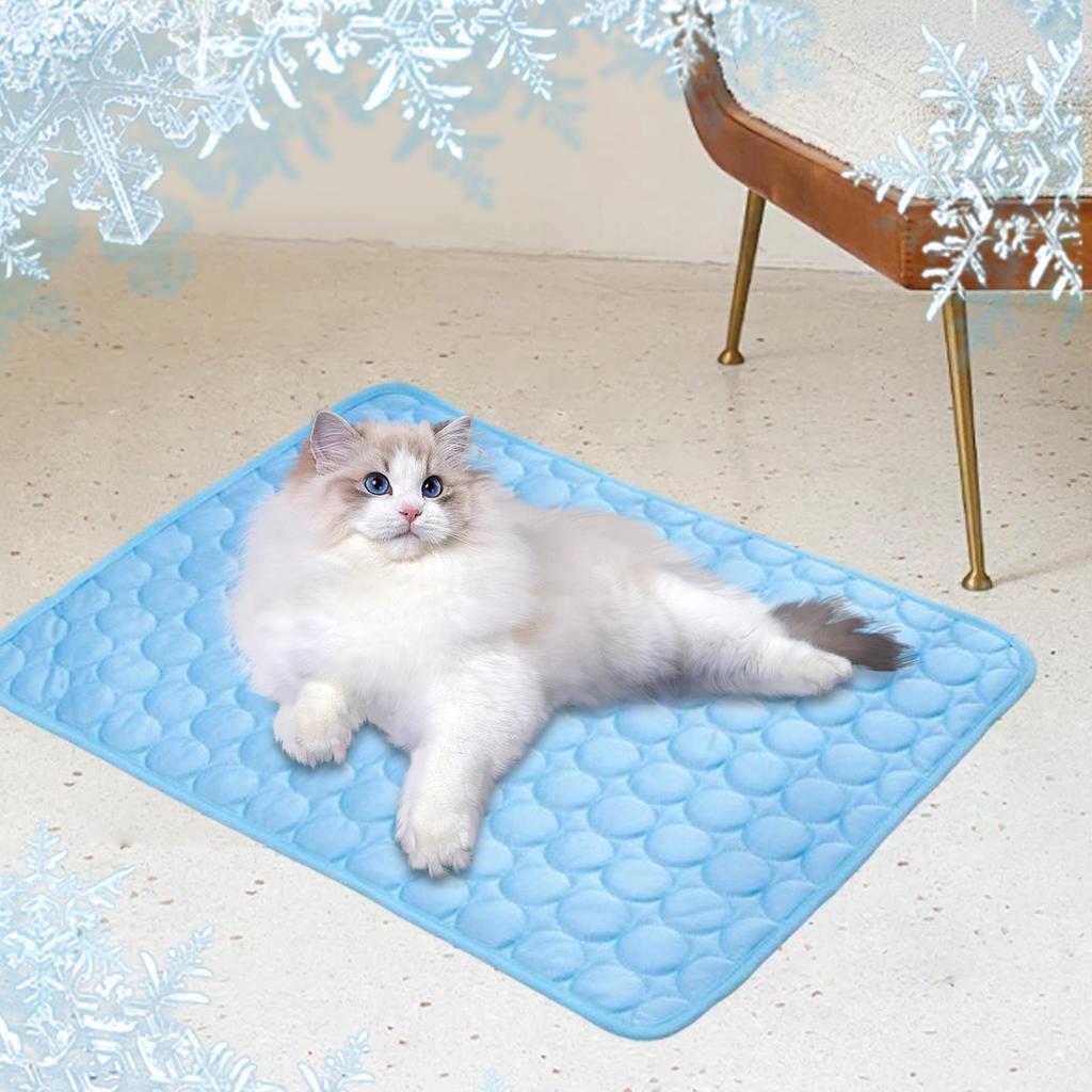 Pet Cooling Mat Summer Dog Cool Mat Foldable Reusable Pet Accessories Breathable Cat Cool Bed for Summer Outdoor Sleeping Beach