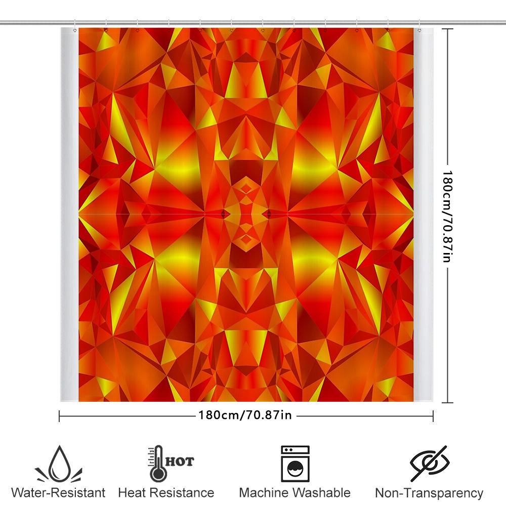 Geometric Shower Curtain Modern Abstract Art Bathroom Decor Waterproof Liner Farmhouse Pattern Backdrop Washable Extra Long