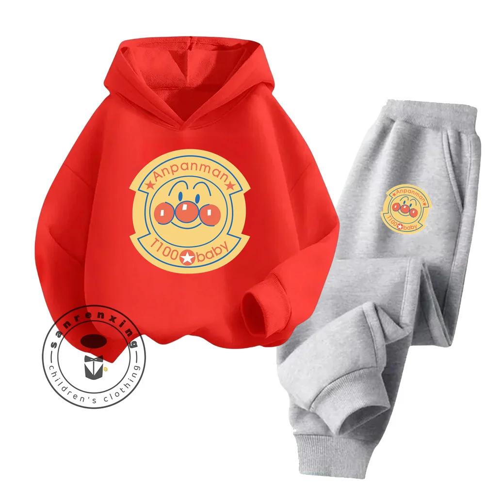Ensemble de sweat à capuche de sport pour enfants, mode Anpanman abordable, vêtements économiques sans compromis sur la qualité, printemps-automne