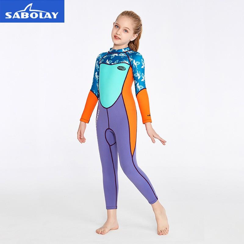 Kids 2mm Neoprene Full Body Wetsuit Swimming Surfing Diving Warm Winter Water Sports Gear