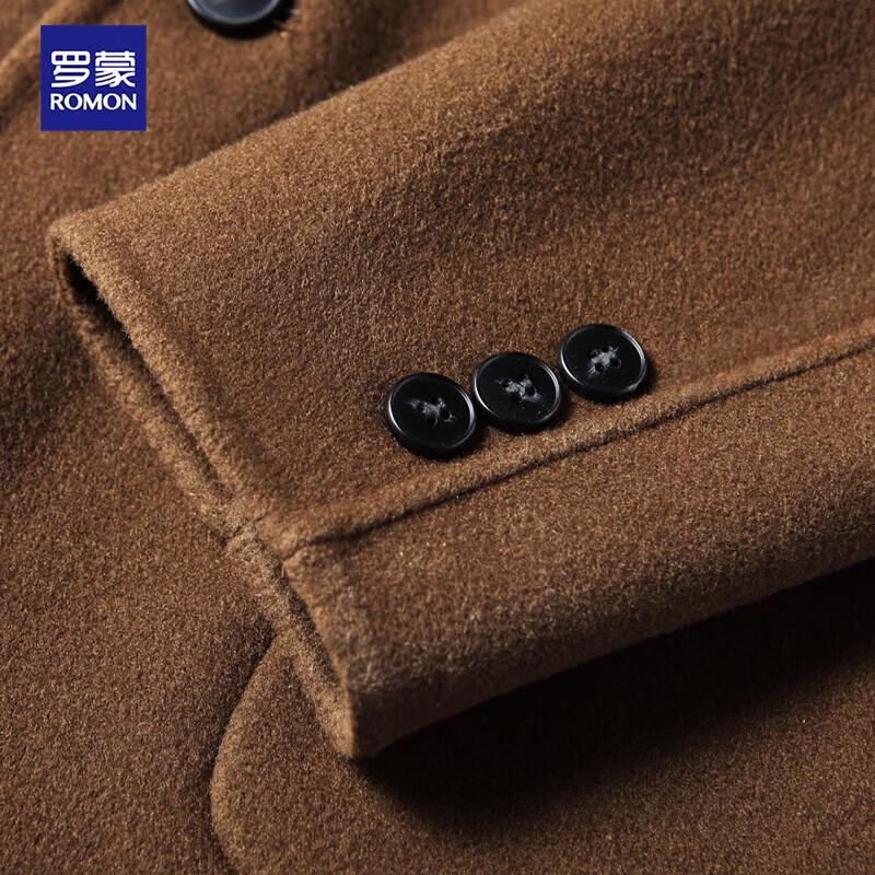 ROMON Men's Wool Blend Double-Sided Casual Suit Jacket