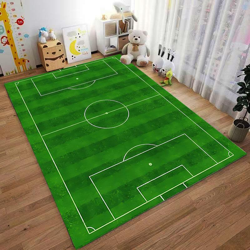 Soccer Field Carpet Design suitable as a non-slip mat for the living room or bedroom sofa