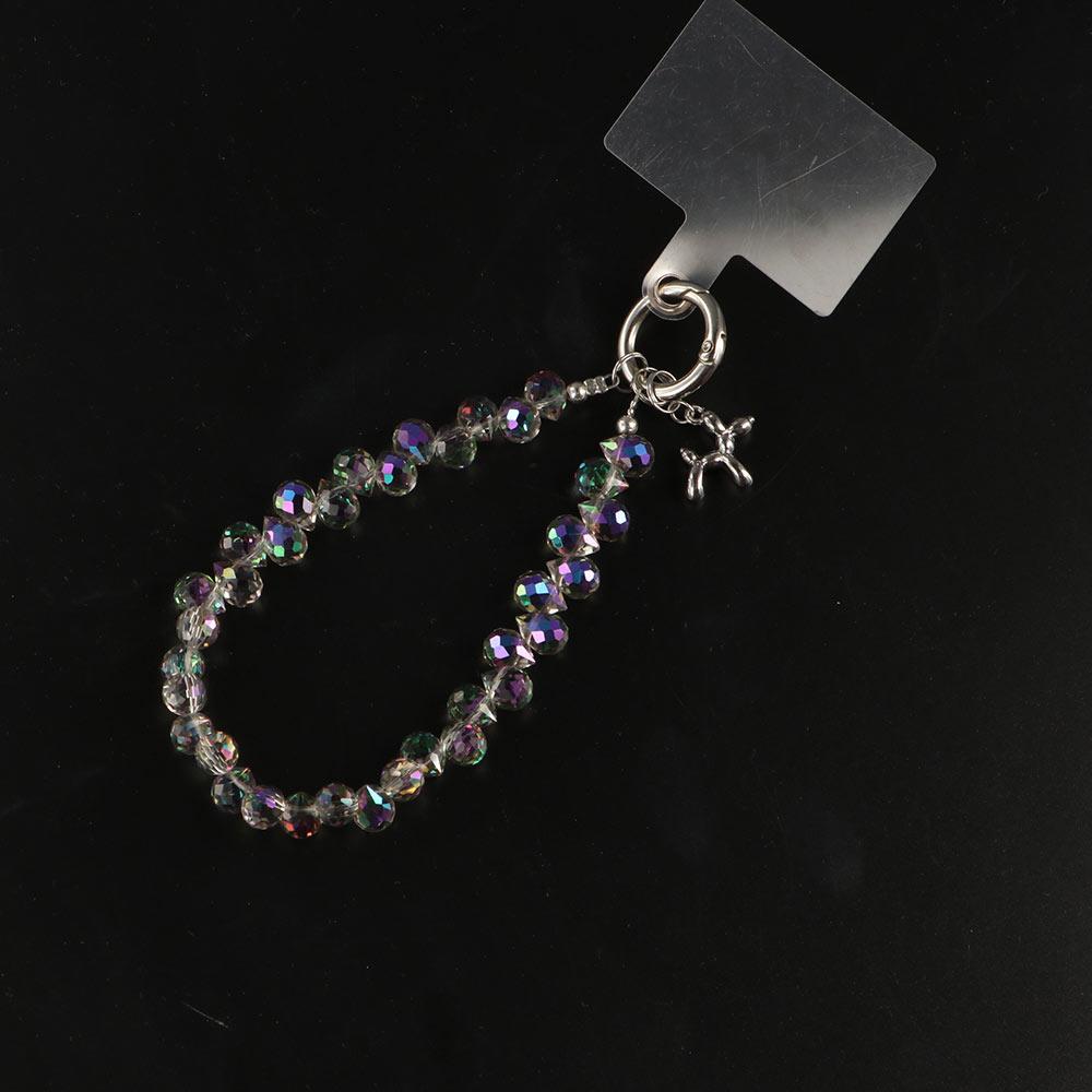 Color Rhinestone Crystal Bead Phone Strap Wrist Chain Mobile Phone Lanyard  Phone Case Accessories