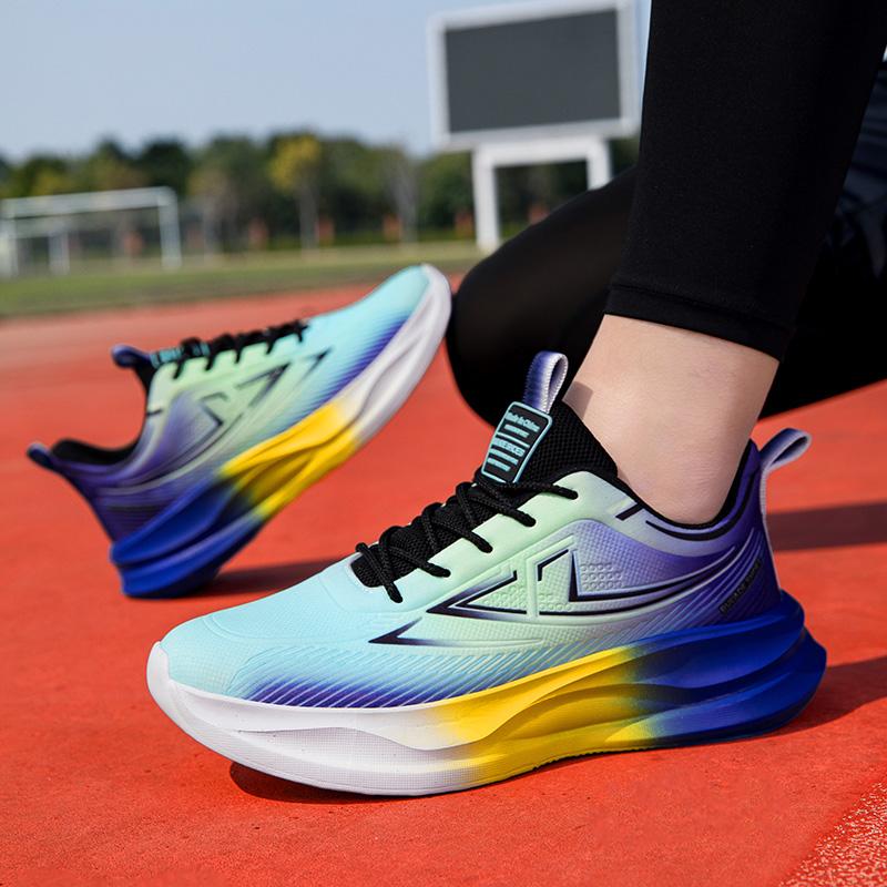 Running Shoes Men Comfortable Durable Outdoor Flat Breathable Anti-Slip Men'S Shoes Lightweight Soft Lace-Up Sports Shoes Men