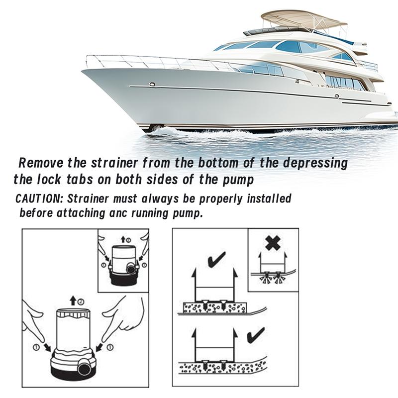 2000 GPH Marine Wasser Bilgenpumpe Tauchpumpe Yacht Boot 12V Wohnwagen Angeln Meer Rot-A87Q