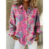 Damenbluse Paisleymuster Elegant Stilvoll Modern Langarm Hemdkragen Reguläre Oberteile Arbeit Druck Sommer Frühling Herbst Winter