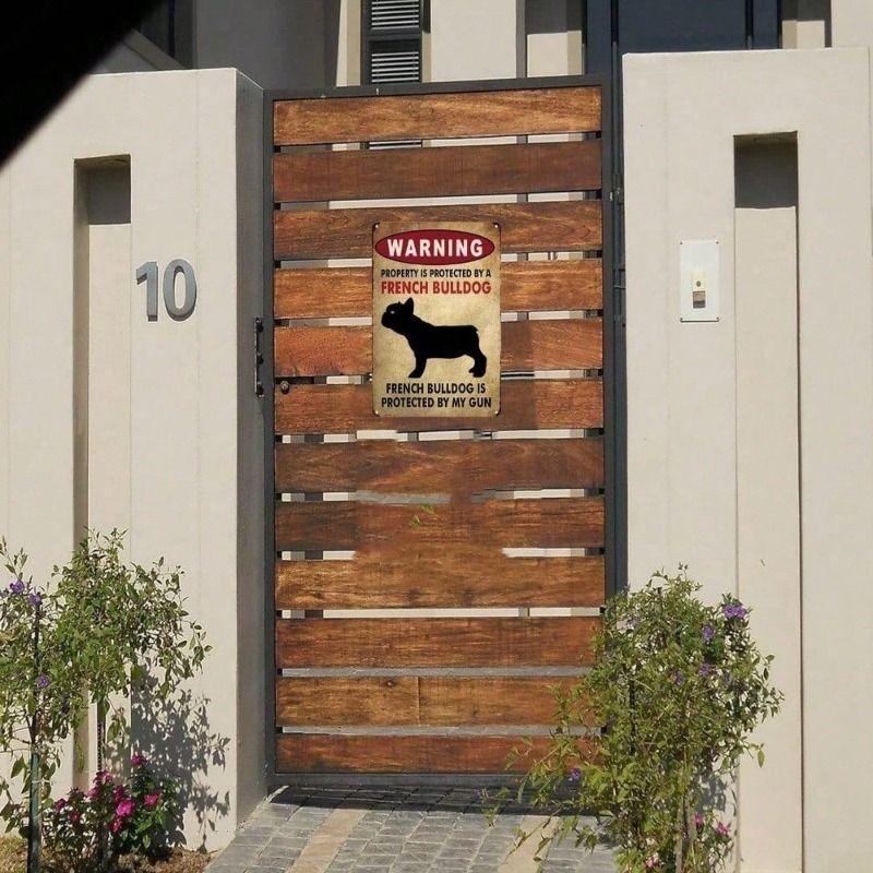 Metal Wall Art French Bulldog Vintage Retro Poster for Bar