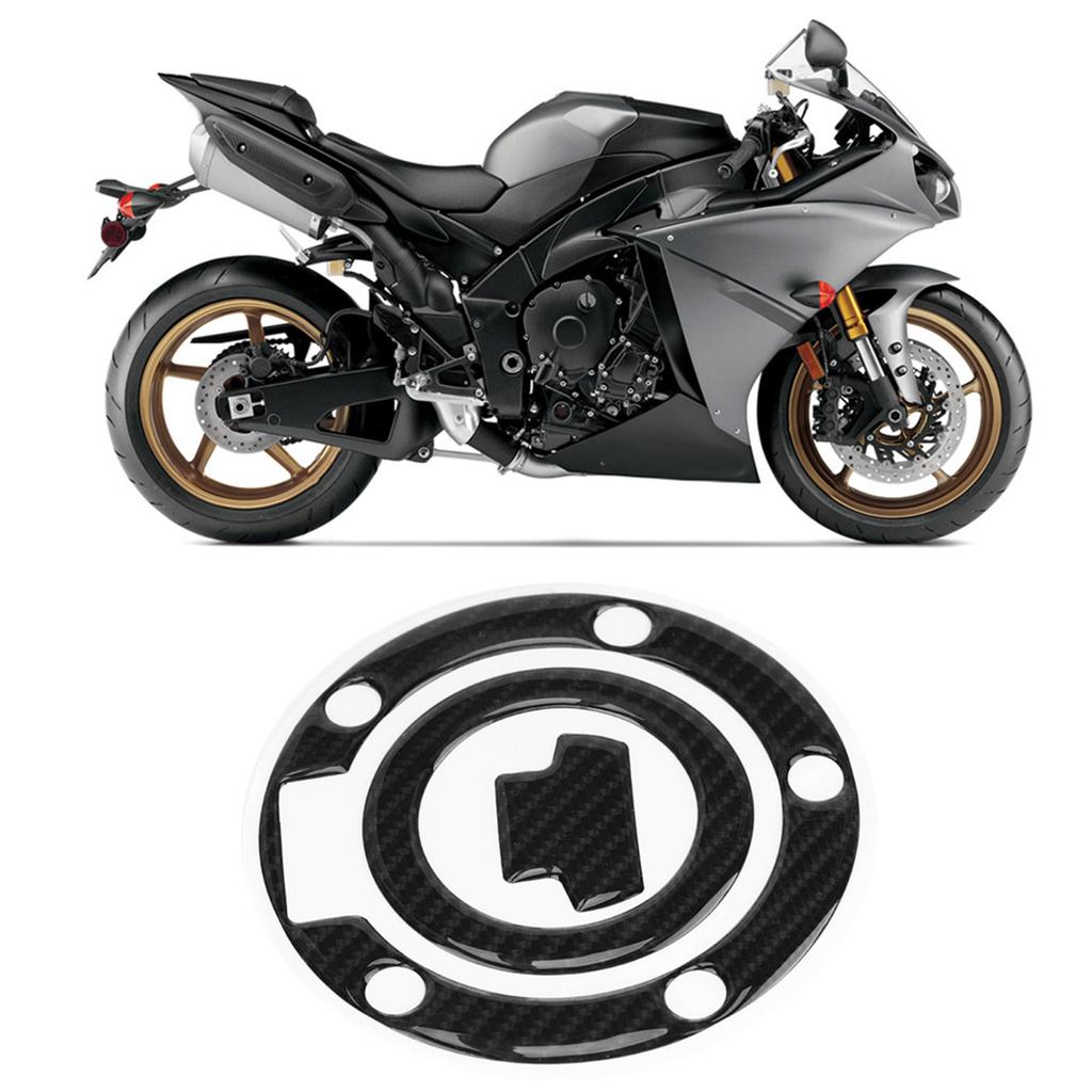 Carbon Fiber Motorcycle Gas Tank Cap Pad Cover Sticker Decals for YZF R1 R6