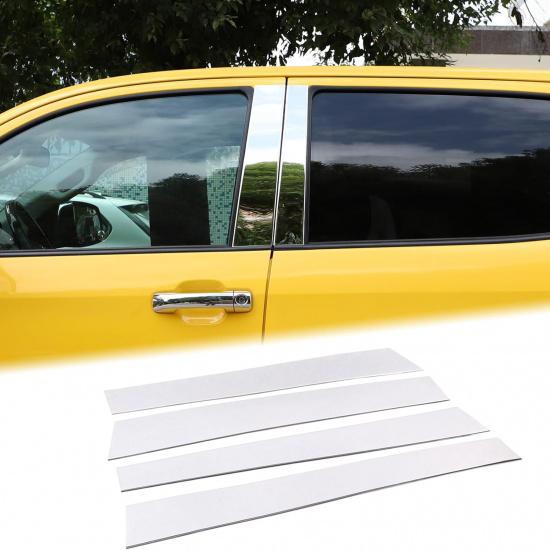 Aunginsy Car Window Center Pillar Post Trim Cover Compatible with Toyota Tundra 2007-2021 & Sequoia 2008-2020 Car Exterior Side Door Window C Pillar White Bright(A)