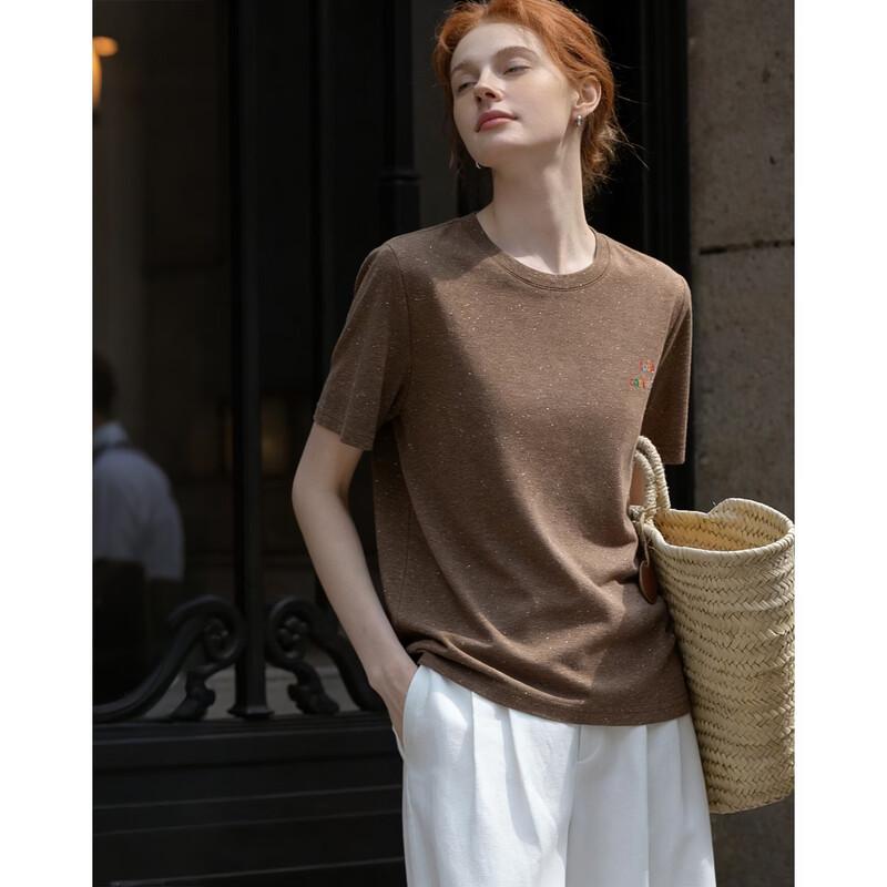 

DeMana Women s Embroidered Cloud Cotton Short Sleeve T-Shirt S
