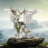 Kit de construcție MOC Griffin, Gardian al Pădurii Fantasy, cu Aripi Articulate și Coarne, Model pentru Colecția Adulților