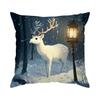 Christmas Forest Snowflakes Pillowcase Bedroom Sofa Cushion Cover 100% Polyester Living Room Cushion Pillowcase Home Decor