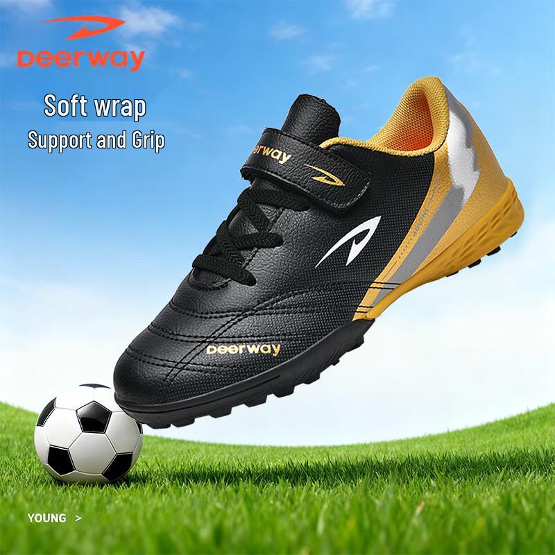 

Deerhui Kids Velcro No-Tie Anti-Slip TF Soccer Cleats 36