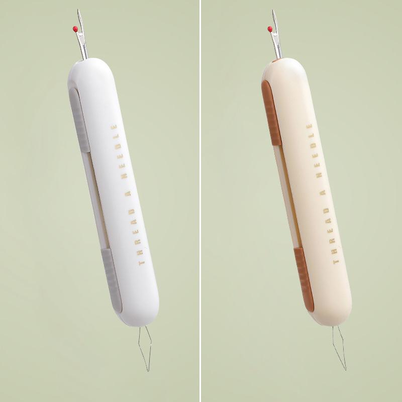 Elderly-Friendly Threading Needle Device: No-Thread Sewing Needle Tube for Hands-Free Sewing, Quilts, Clothes, and Thread Storage.