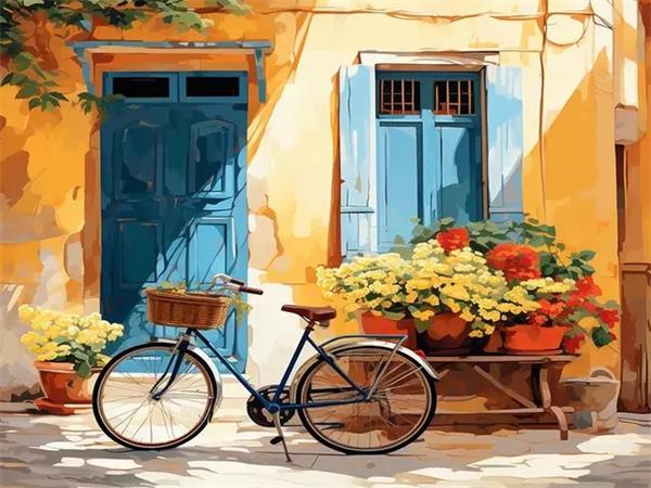 5D Diy Diamond Painting Mosaic Door House Full Square Round Embroidery Landscape Building Mosaic Home Decor