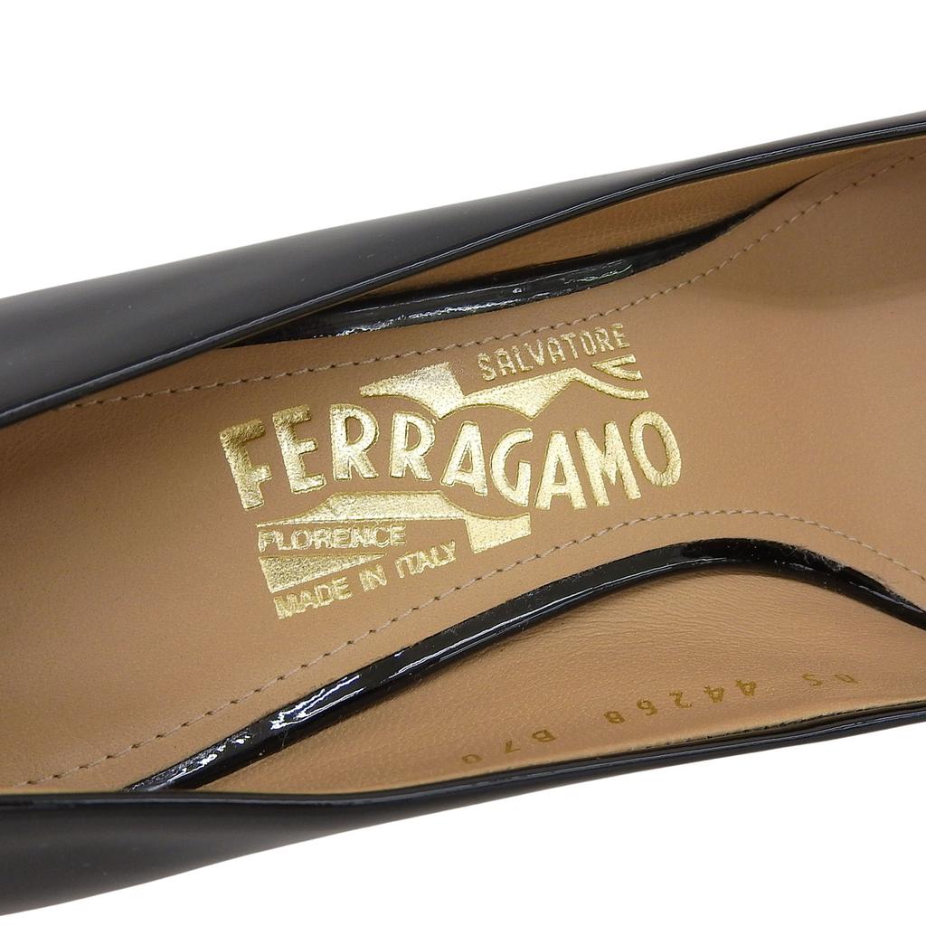 Makellose Salvatore Ferragamo Pumps LEO 70 schwarz Lackleder Damen 6.5 Gebraucht