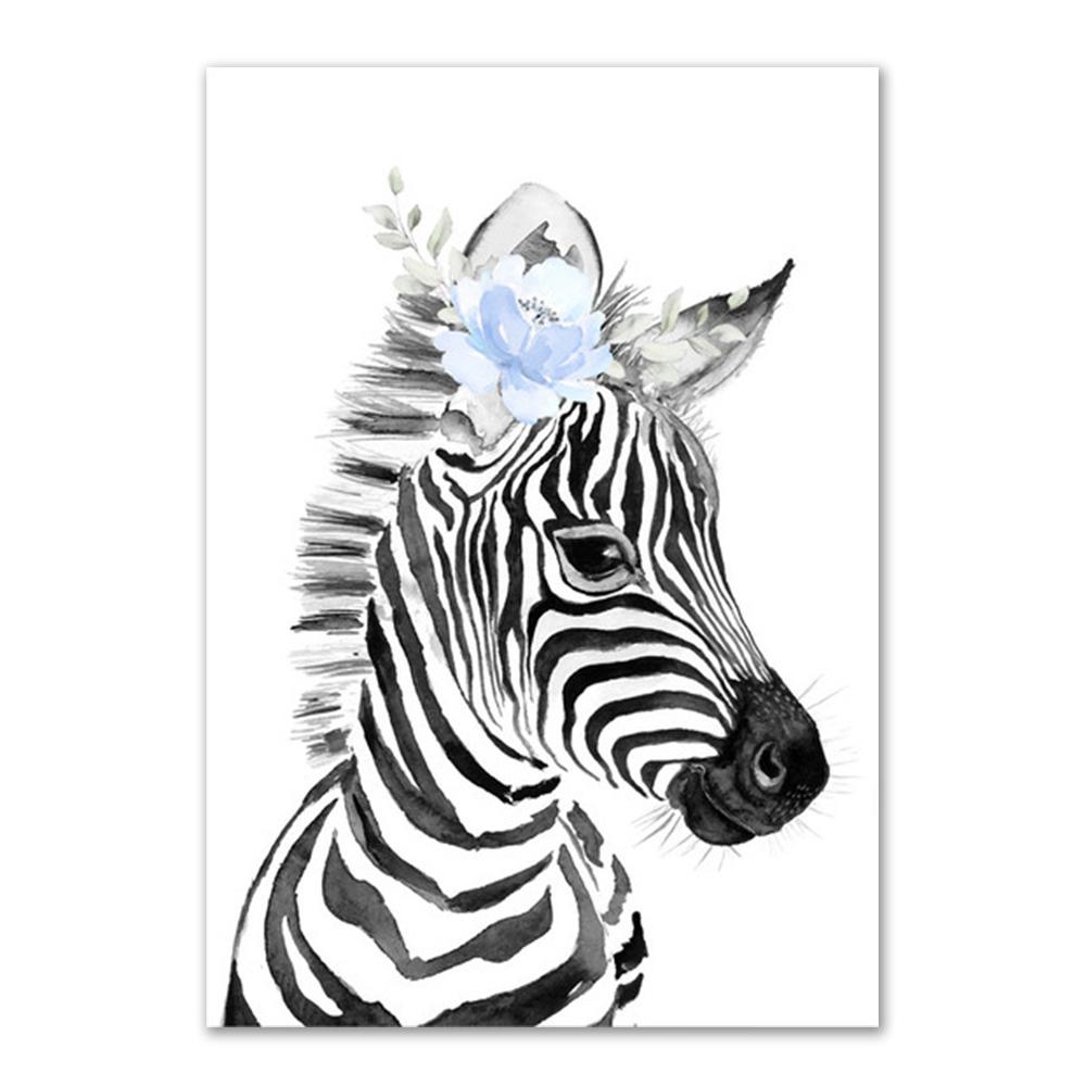 Personalize Baby Name Wall Decoration Painting Customize Nursery Wall Art Poster For Kids Bedroom Deco Animals Canvas Painting