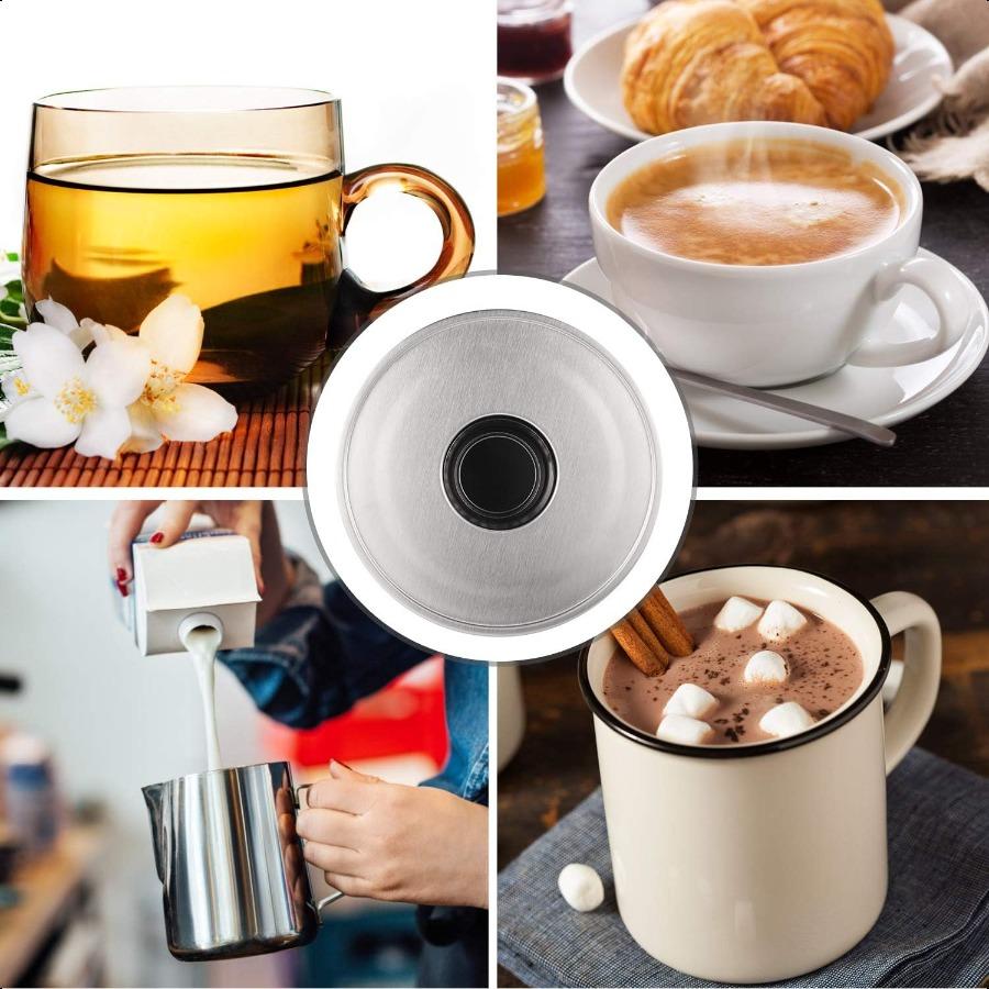 Simtive Teapot Warmer Brushed Stainless Steel Tea Warmer with Tealight Holder Silver