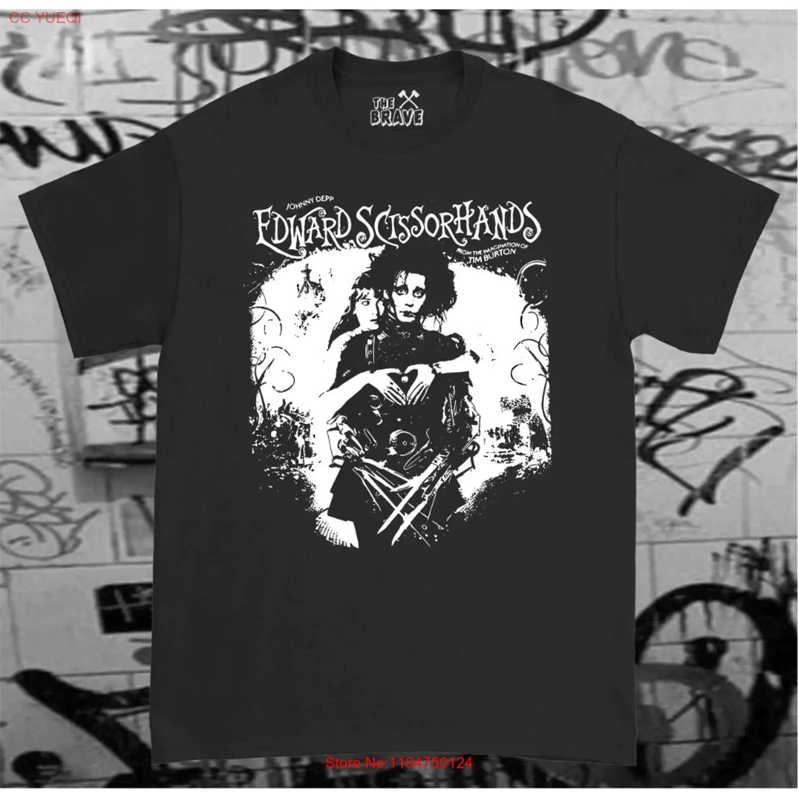 

Edward Scissorhands Movie T Shirt reprinted on new fabric vintage Washed designer clothes streetwear Comfortable Breathable S разноцветный