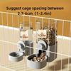 Hanging Automatic Pet Feeder Water Dispenser, Gravity Cat Feeder Waterer Set with Bowl Container for Pet Cage