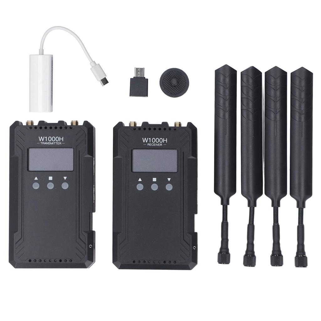 W1000H Kablosuz Genişletici Kiti 1080P 60Hz 1000FT Tam Çift Yönlü Canlı Yayın Sistemi Kablosuz HD