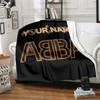 1PC Abba Custom Name Patterned Flannel Blanket Suitable For All Seasons For Home Decor Warmth And Comfort Gifts Holiday Present