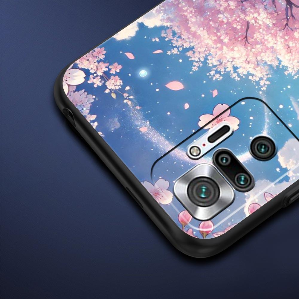 Korean Flower Phone Case Cover for Redmi 14C 10C Note 15 14 13 12 10 11 K40 Pro Plus 5G Shockproof Soft TPU Shell Fundas Capas
