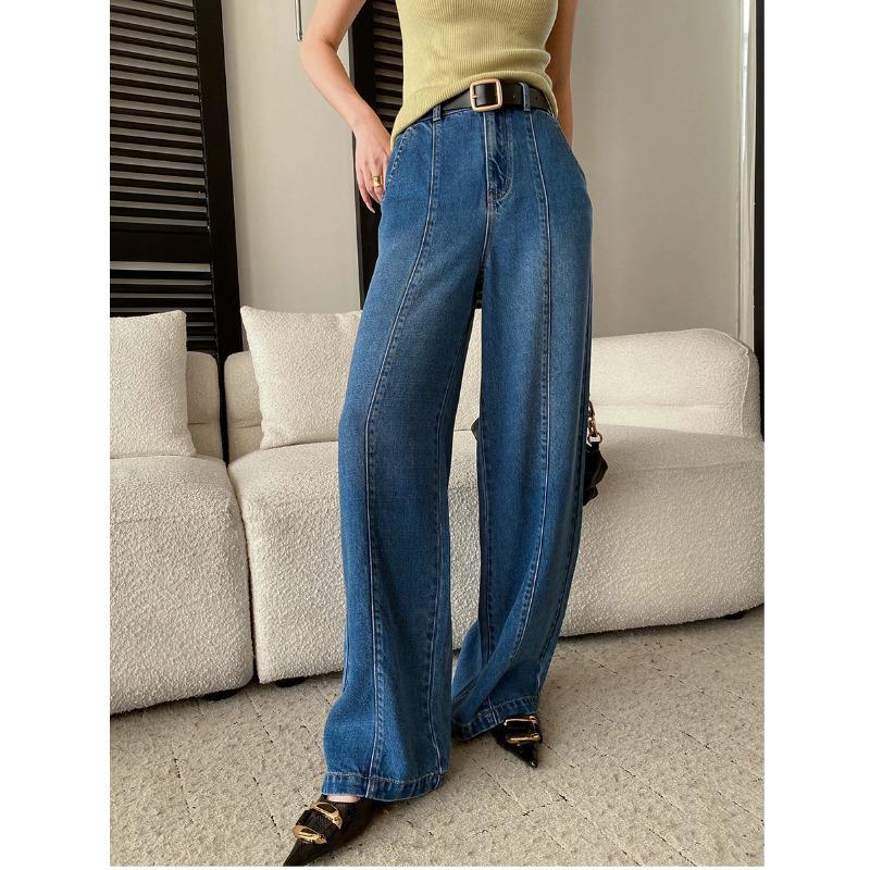 Sinan Fashionista High-Waist Slimming Wide-Leg Tencel Denim Pants (SN8706) S