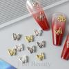 Nail Art Accessories 10 Pieces Butterfly Alloy Wings Hollow Metal Butterfly Nail Diamond Accessories
