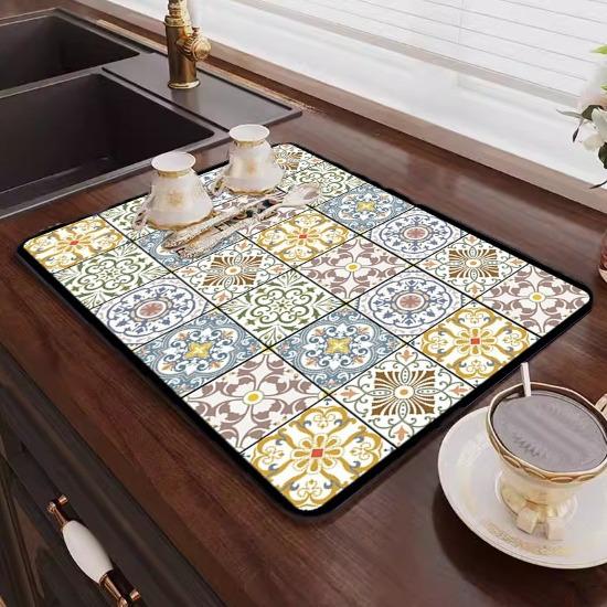 Diatom Mud Absorbent Kitchen Countertop Drying & Coaster Mat