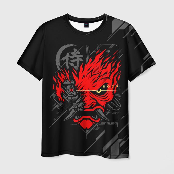 Newest Demon Samurai Mask Sakura 3D Print T shirts For Men/Women Crew Neck Short sleeve Top Fashion Oversized Punk Style T shirt