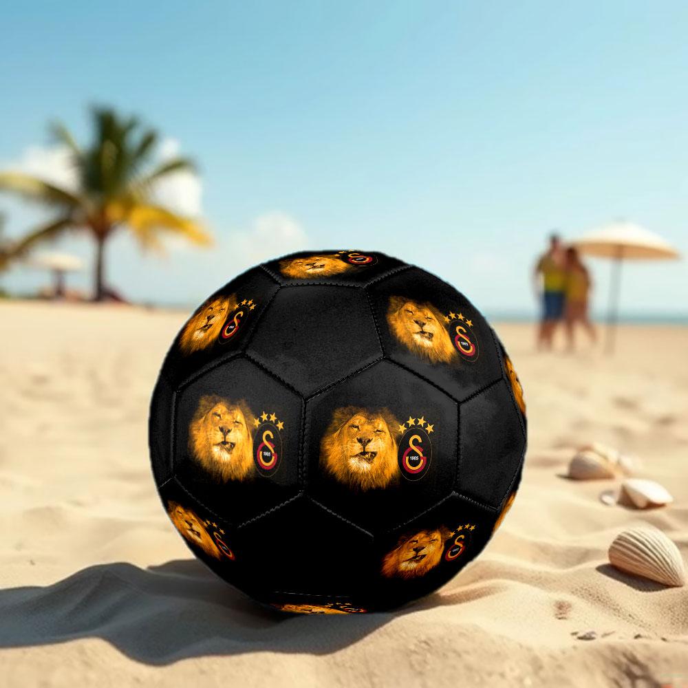Galatasaray FC Size 5 Soccer Ball, Machine-Stitched PVC, Durable & High Bounce, All Ages Fit, Fan Merchandise, Matches & Outdoor Use.