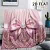 1Pc 2D FLAT Luxury Bow Print Flannel Blanket,High quality Comfortable for All Seasons,Home Decor,Warmth and Comfort,Perfect for Christmas Gifts