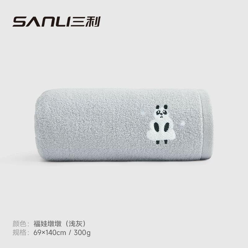 Towel Pure cotton Children's large bath towel Adult wrap bath towel Cartoon embroidery without twist
