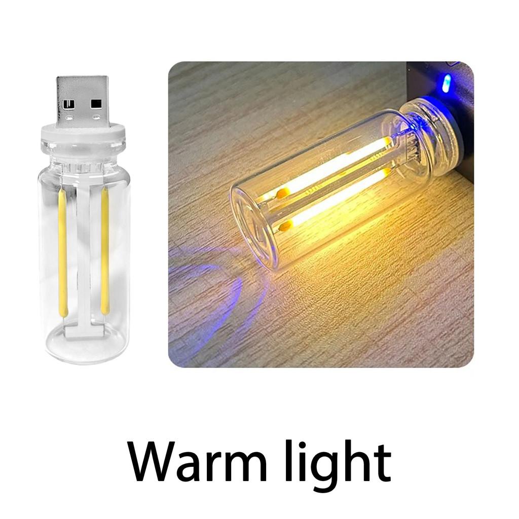 Car USB Night Light Touch Dimming Bulb 5V Retro LED Bulbs 0.3W DIY Camping Incandescent Decorative Car Interior Ambient Lighting