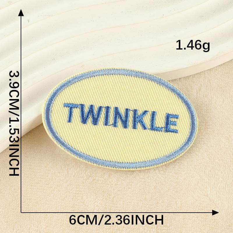Embroidery Label Cartoon English Alphabet Embroidery Label Patch Sticker Shoe and Hat Badge Clothing Accessories Cloth Sticker