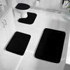 4Pcs/Set Memory Foam Bath Mat Soft Microfiber Bathroom Rugs Non-Slip Thick Toilet Mats Machine Washable Water Absorption Universal Bathroom Set