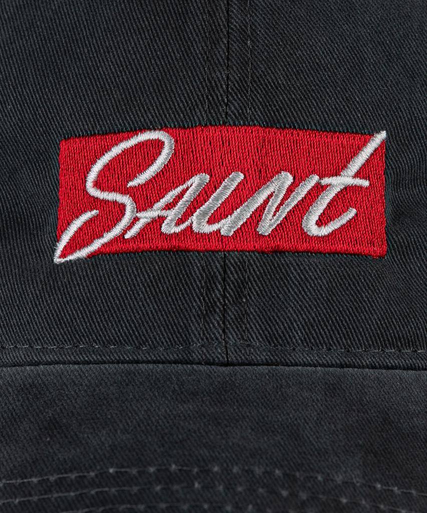 Wig Saint Box Logo Cation Washed Ball Cap - Charcoal