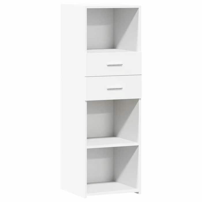 VidaXL Buffet haut blanc 40x42,5x124 cm bois d'ingénierie, buffet, placard, armoire latérale, armoire, armoire de rangement, 846159