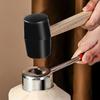 1Set with Corkscrew Coconut Puncher Stainless Steel Wood/Rubber Handle Coconut Breaker Professional Coconut Opener Kit