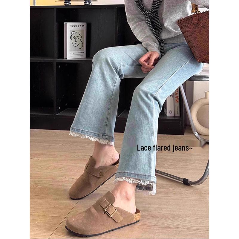 

Мужские джинсы в стиле хип-хоп с надписями в гонконгском стиле 2025: Модные, Уличные, Летние брюки S светло-синий