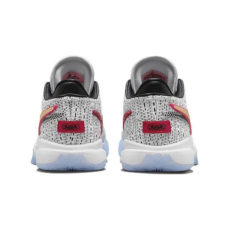 Nike LeBron 20 GS The Debut Kids Sneakers White Metallic-Gold Black DQ8651-100