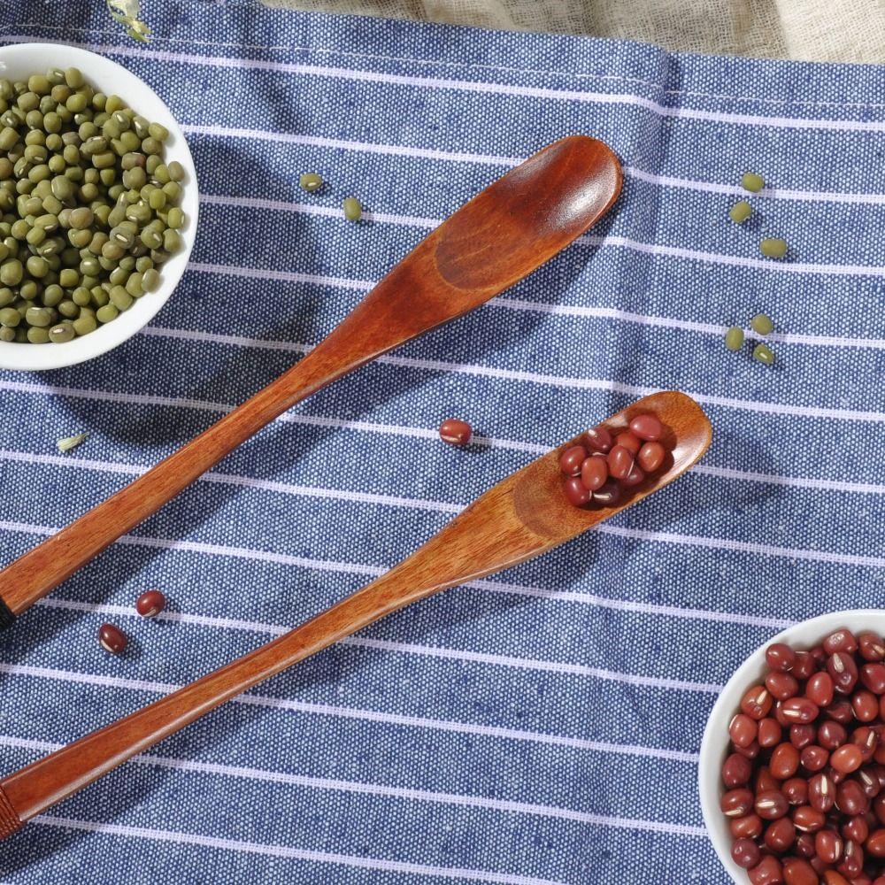 Cake Dessert Wooden Stirring Long Handle Cappuccino Teaspoon Espresso Spoon Coffee Scoop Stirrer