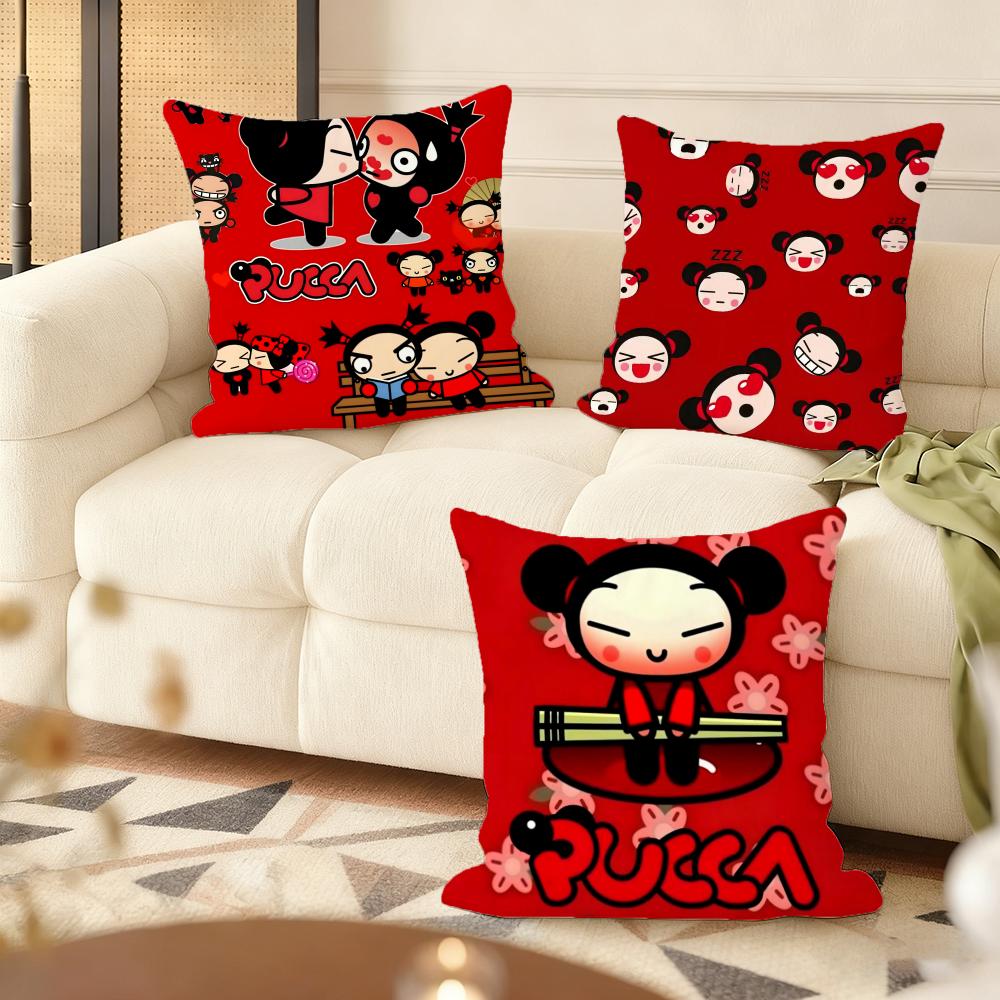 European PPuccas Cushion Cover Soft Plush Throw Pillow Cover DoubleSided Decorative Cushion Case Sofa Bedroom Home Decor
