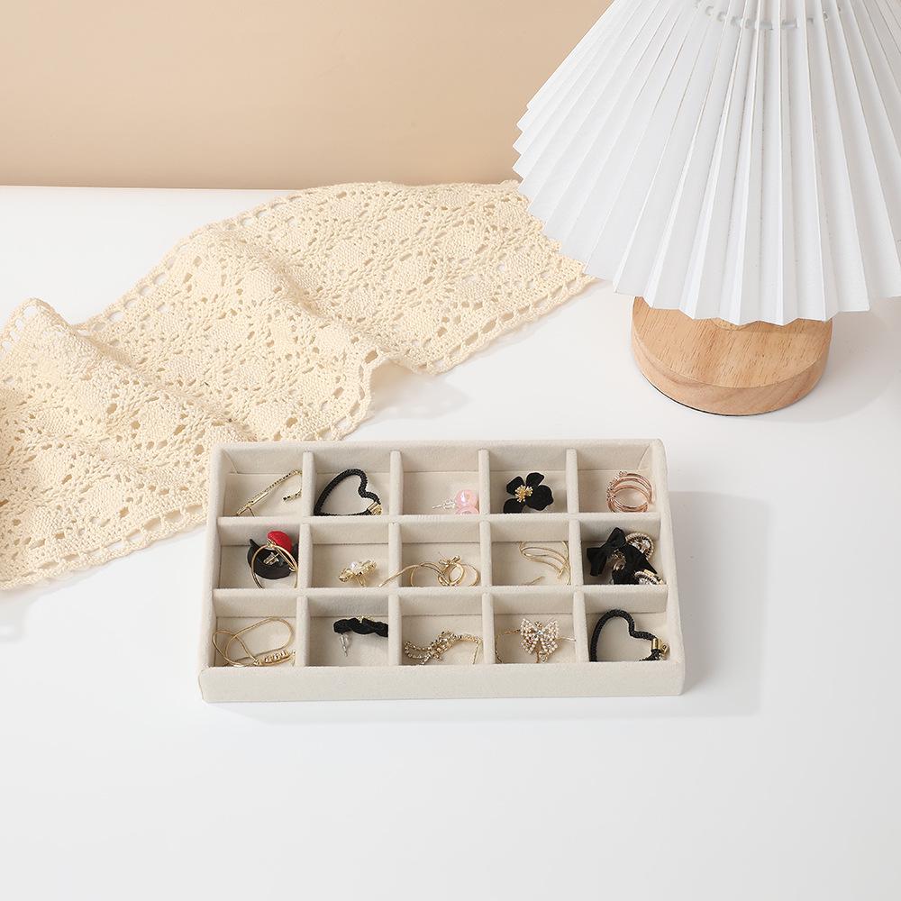 Multi-Style Plush Jewelry Storage Box with Drawers
