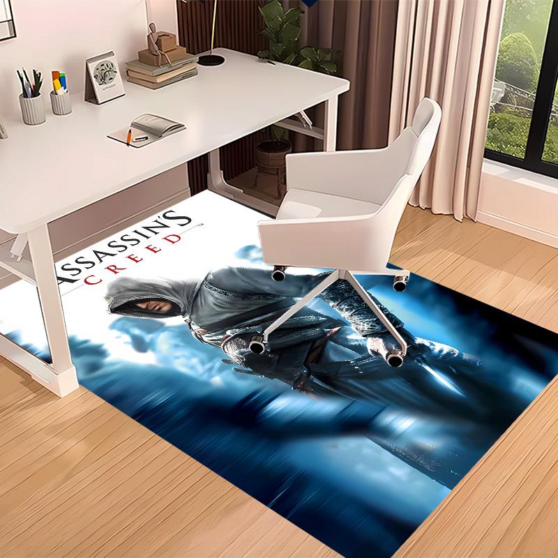 A-Assassin's Creed Bedruckter Saugfähiger Waschbarer Teppich, Rutschfeste Badezimmerteppiche, Küchenteppiche, Yogamatte, Eingangsbereich Wohnzimmer, Camping-Picknickteppiche