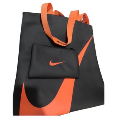 Nike Bolso Tote de PU, Bolso de Hombro Unisex Negro Casual BG0300-180